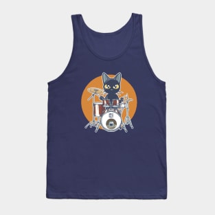 Cat Drummer Tank Top